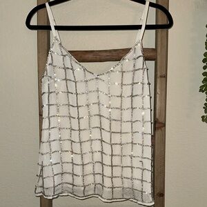 Corey Lynn Calter Rhinestone Cami Top- size M